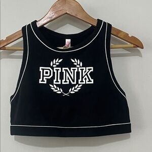 PINK Victoria's Secret Logo Bra Top High Neck